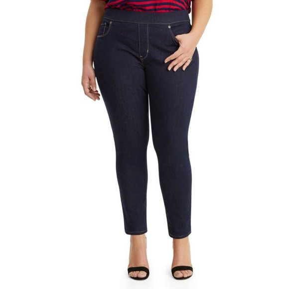Levi's Indigo Navy Pull-On Jeggings Skinny Jeans - Picture 1 of 8